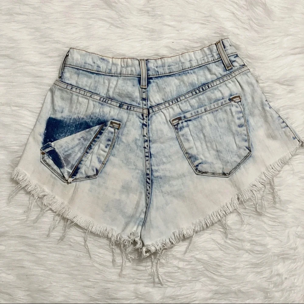 Distressed Booty Jean Shorts - Picture 2 of 7